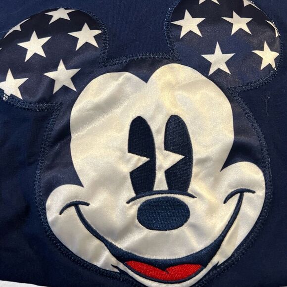 Disneyland Resort Team Mickey Mouse Patriotic Sweatshirt USA Flag Unisex L - Picture 9 of 9